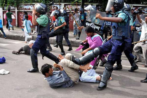 police beated cruelly during hartal